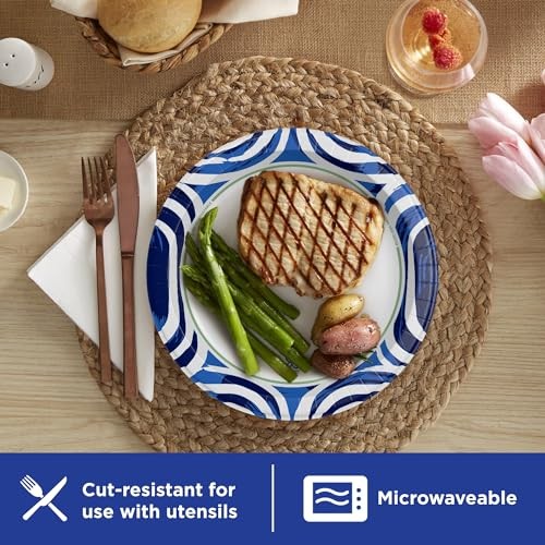 Dixie Ultra, Large Paper Plates, 3X Stronger*, Heavy Duty, 100 Count 10 Inch