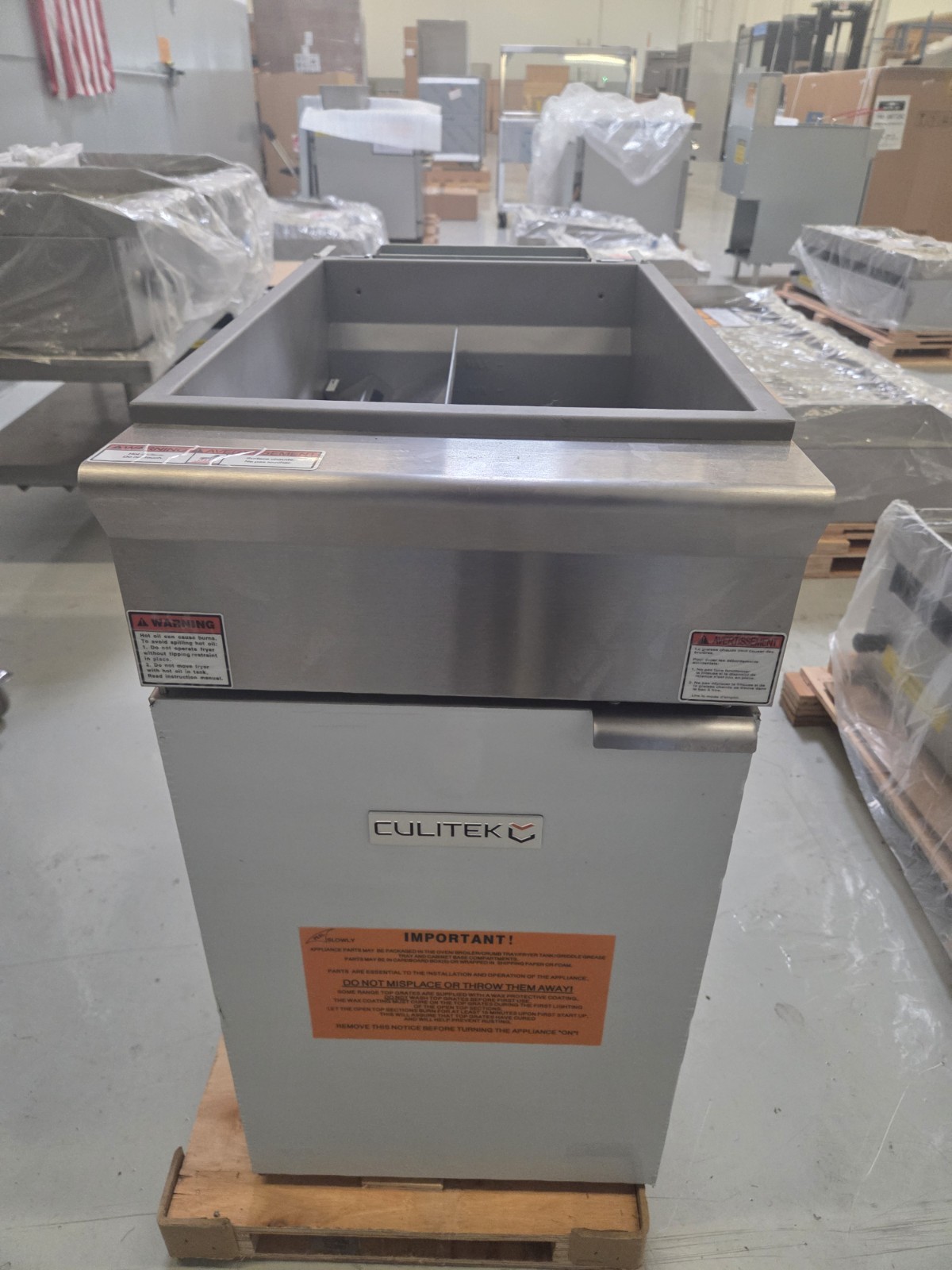 NEW CULITEK 40 LB COMMERCIAL FRYER 90000 BTU NATURAL GAS