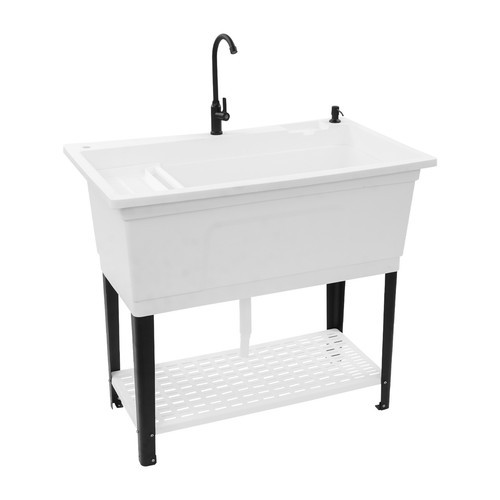 Commercial Utility Sink Free Standing Kitchen Sink for Bars Laundries Workshop