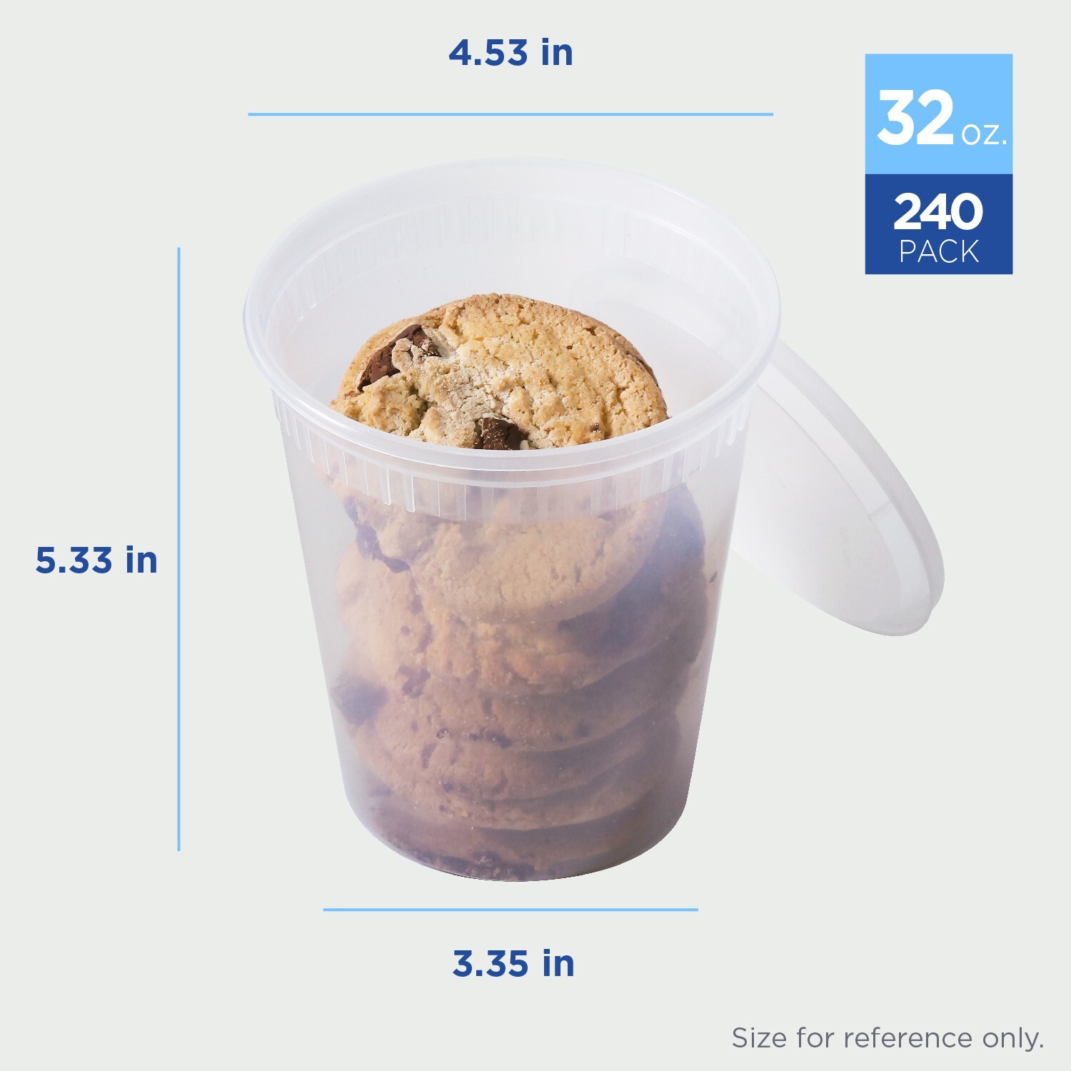 Karat 32oz PP Plastic Injection Molded Deli Containers & Lids – 240 ct,