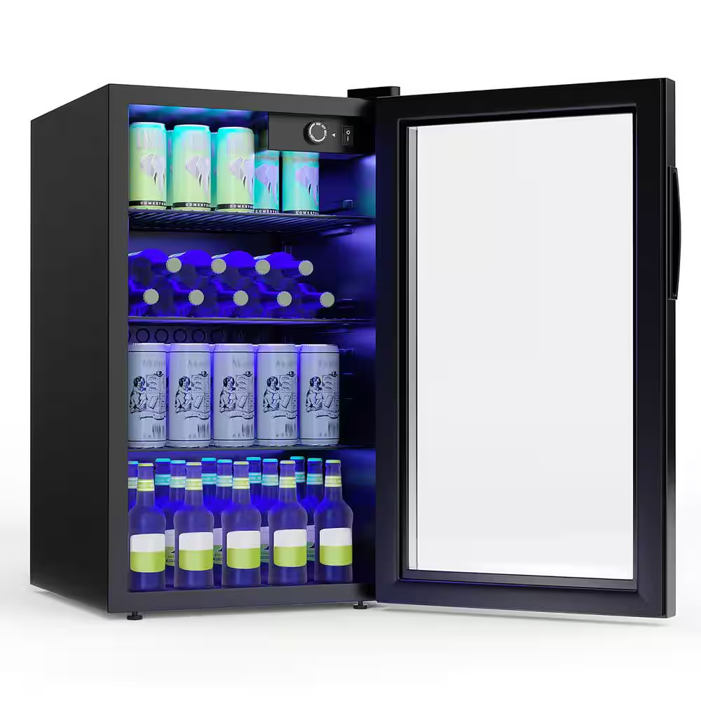 17.5 In. 120-Bottle Beverage and Wine Cooler Refrigerator Beer Wine Soda Drink C