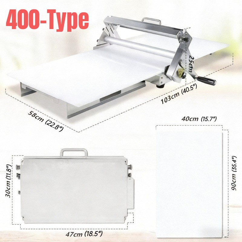 1-25mm Croissant Dough Press Machine Manual Pastry Dough Sheeter Dough Roller
