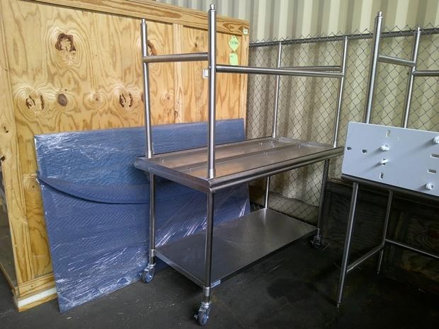 Open Base Stainless Steel Work Table