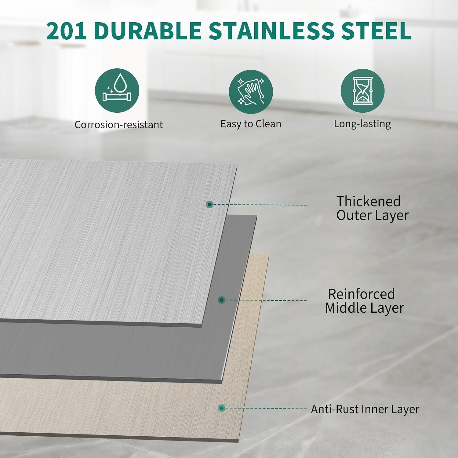 Versatile Stainless Steel Table 48 Inch for Home Kitchen Restaurant and Workshop