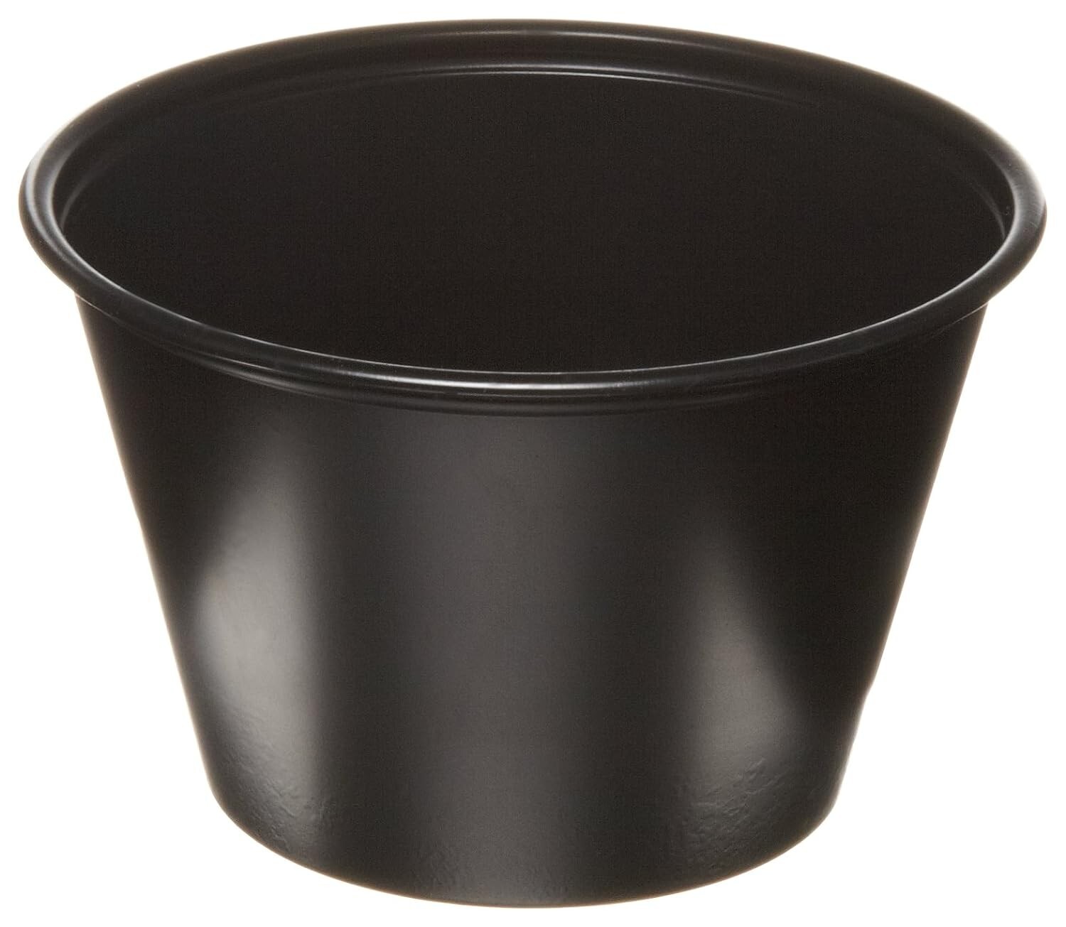 Dart P400BLK 4 oz Black PS Portion Container (Case of 2500)