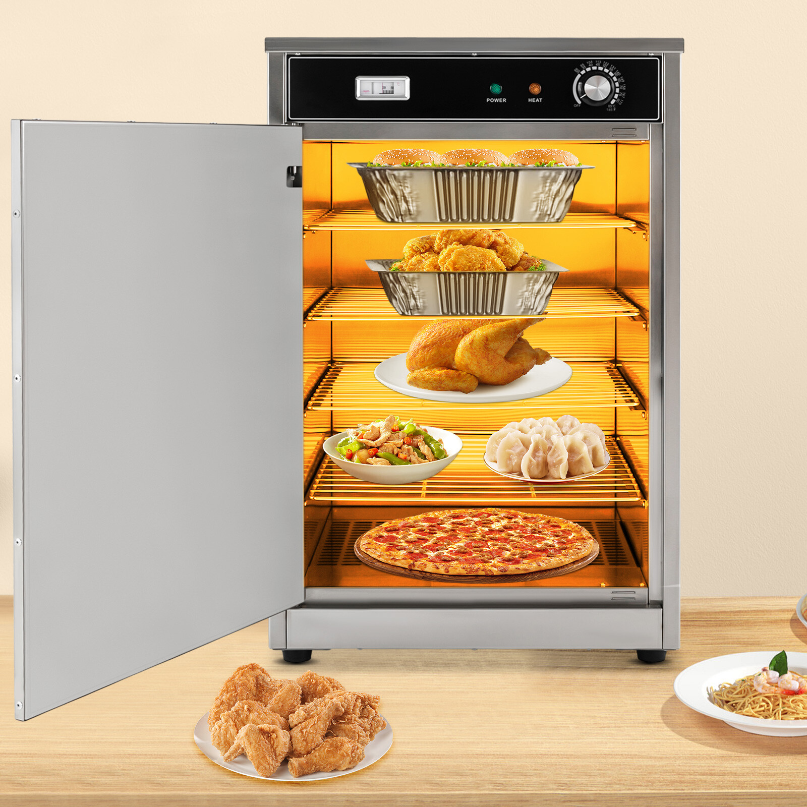Electric Commercial Hot Box Food Warmer Countertop Heated Holding Cabinet