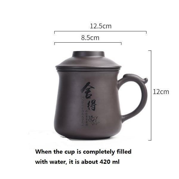 Aeseark Chinese Tea Cup Set Infuser Lidhandmade Portable Clay Teacupceramic