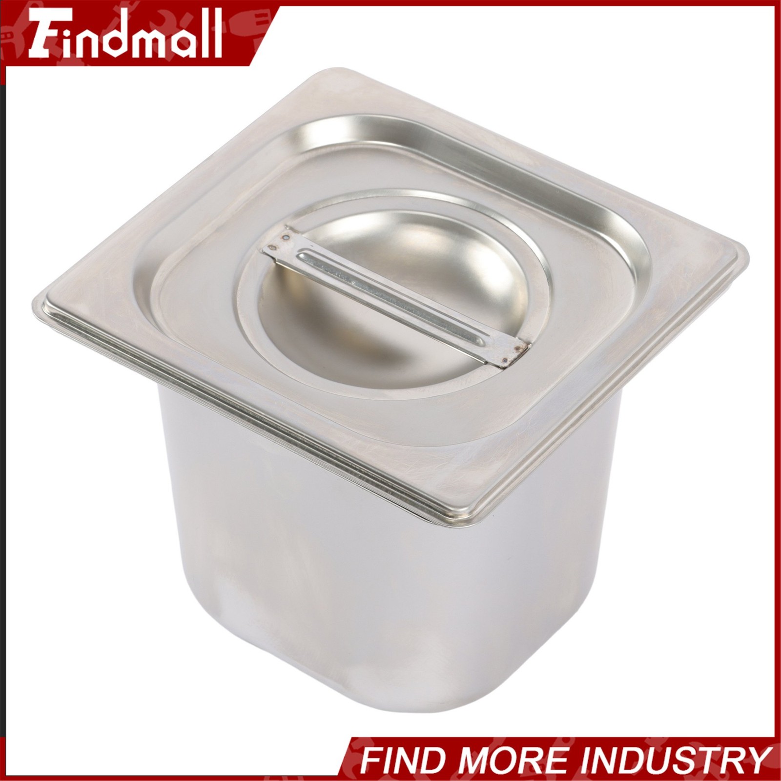 Findmall 4 Pack 6″ Deep Steam Table Pan Hotel Pans Food Prep Stainless Steel