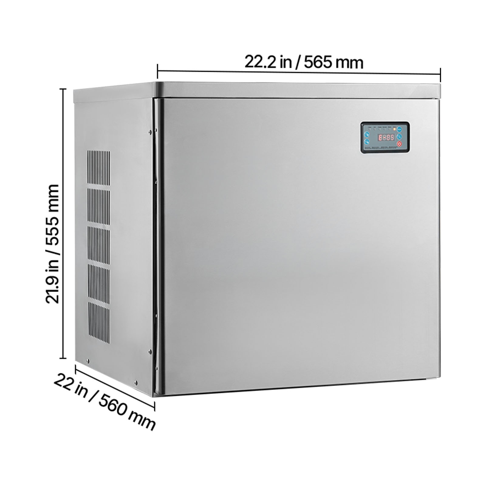 Uimoso Commercial Ice Maker Machine – 650 lbs/Day with Self-Cleaning Function