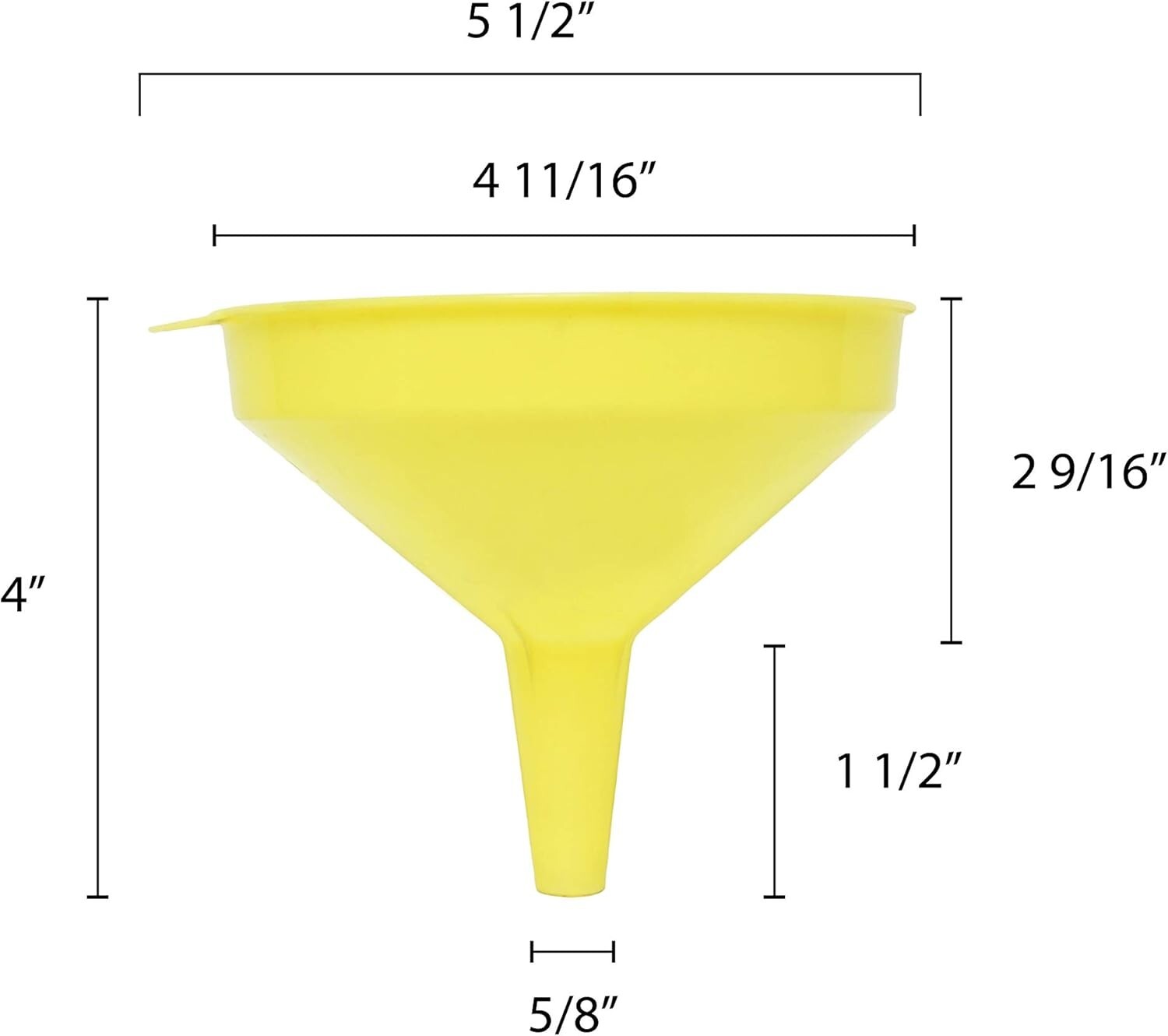 Thunder Group 5-1/4-Inch Plastic Funnel, 16-Ounce
