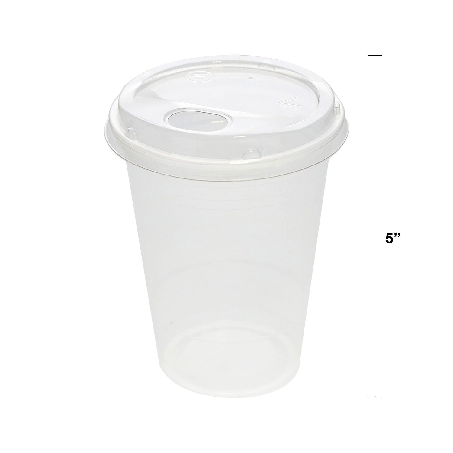 Disposable Cups and Lids, Clear, 16 oz, 25 Count, (Cup and Lid Combo)