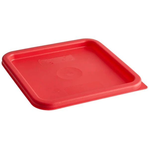 Cambro 8SFSP148 White Poly 8 Qt Cam-Square Container with Lid