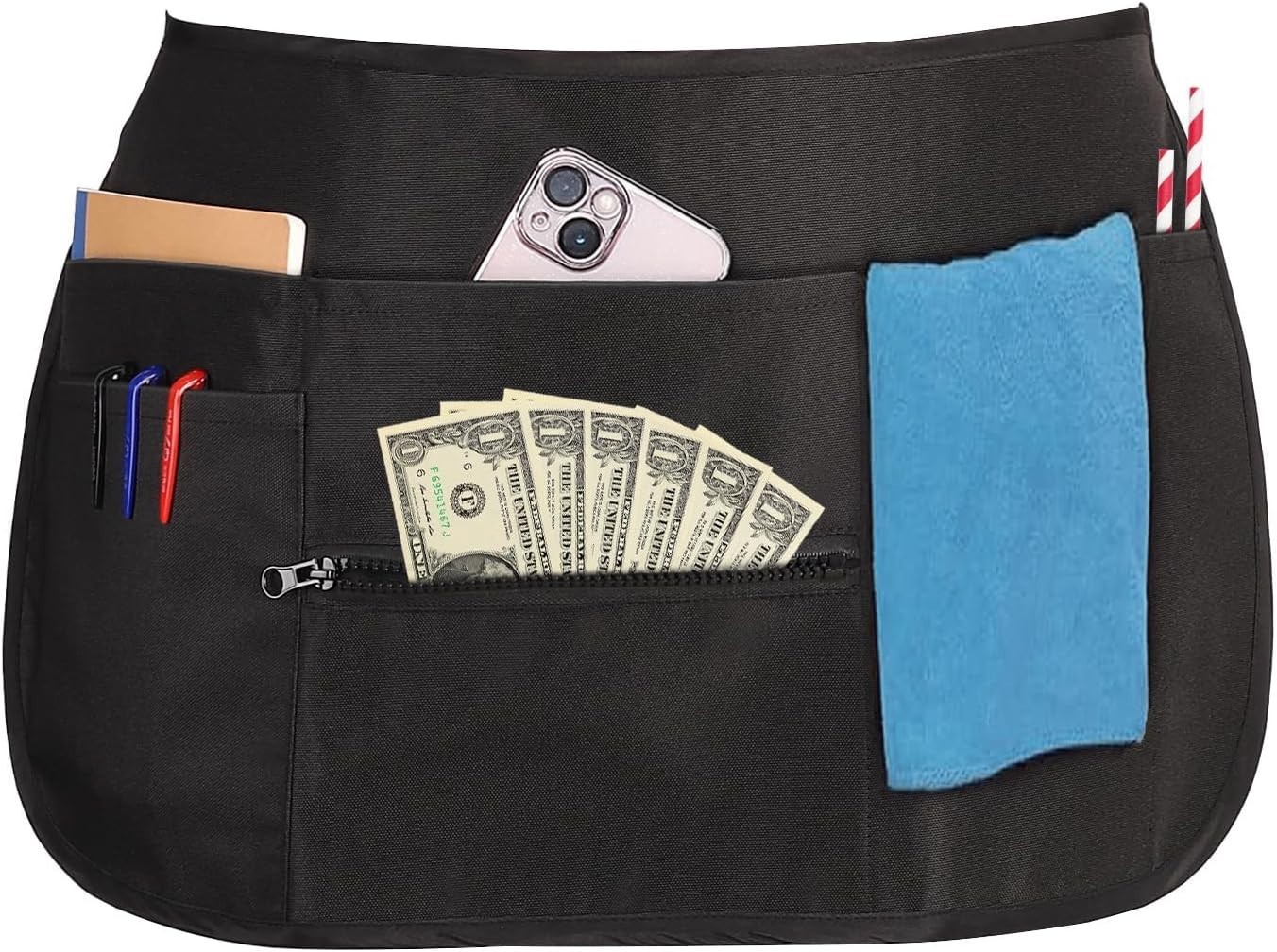 Versatile Waterproof Serving Apron for Waitstaff – 6 Pockets