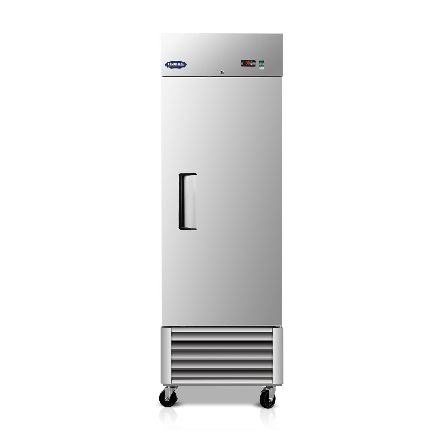27″ Commercial Stainless Steel Fridge 23CuFt, 3 Adj Shelves, Digital Temp LED