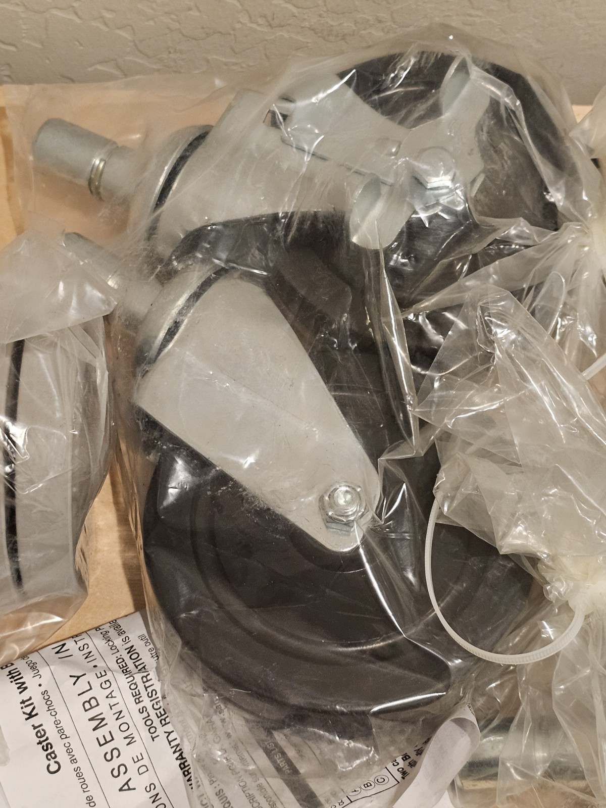 New Safco SAF5283 Caster Kit – (2 Locking, 2 Swivel & 4 Bumpers Guards Included)
