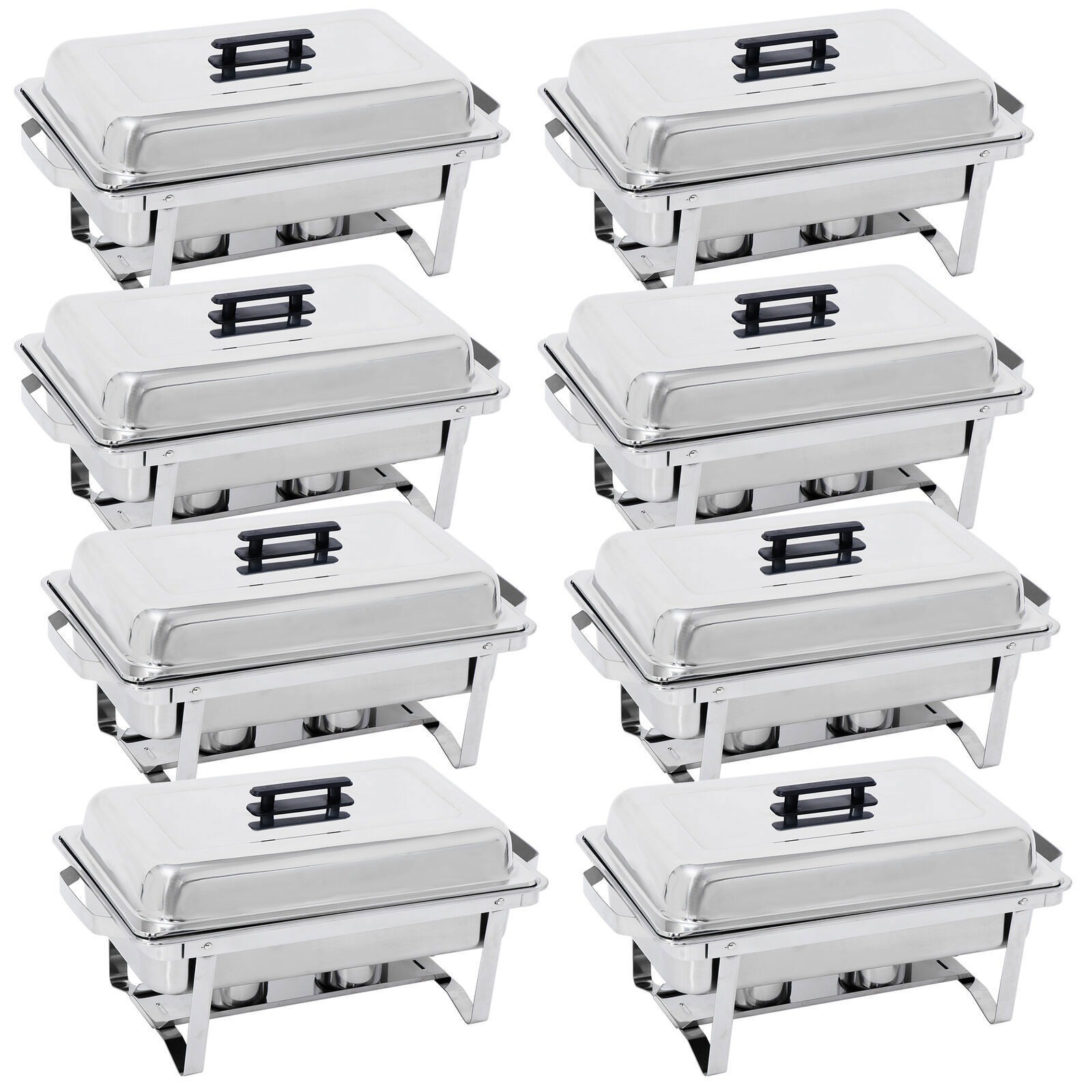8 Pack 8 QT Stainless Steel Chafing Dish Buffet Set Catering Food Warmer