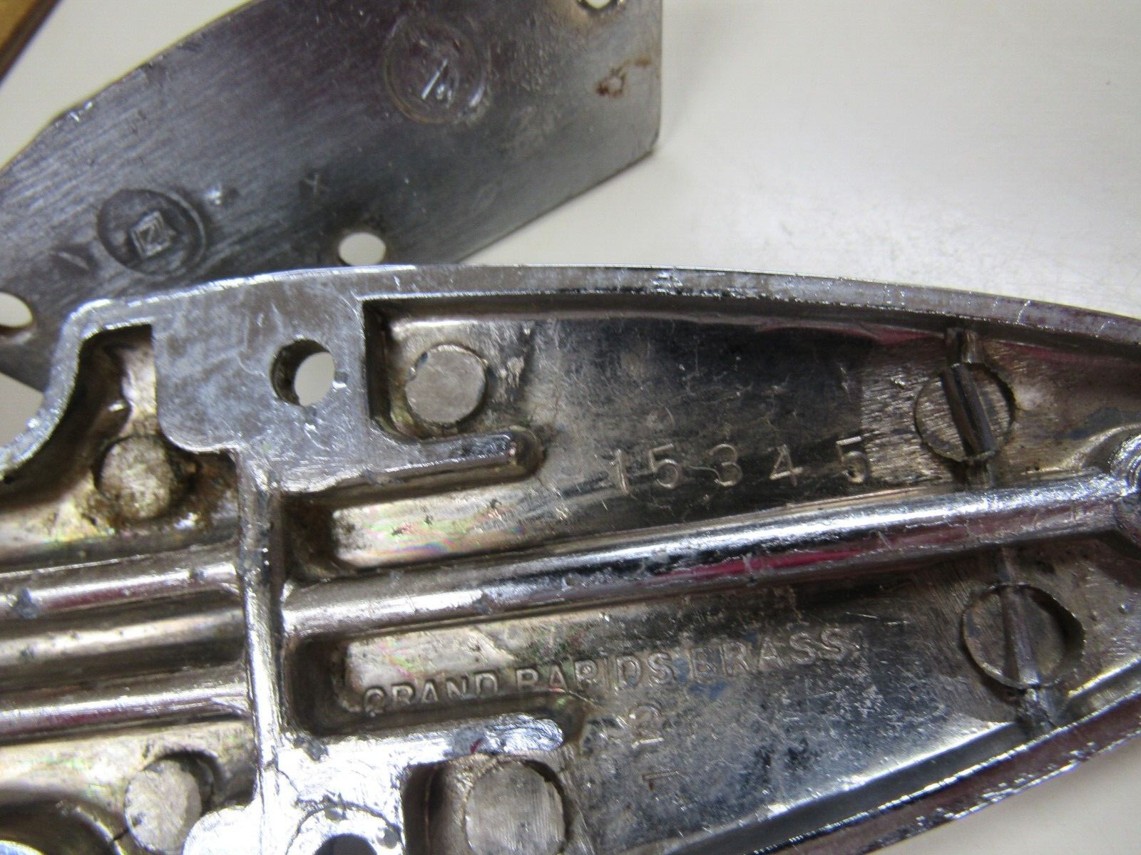 Kason Howe / Grand Rapids Flanged Brass Hinge Polished Chrome-Mix Lot 4 Pc USED