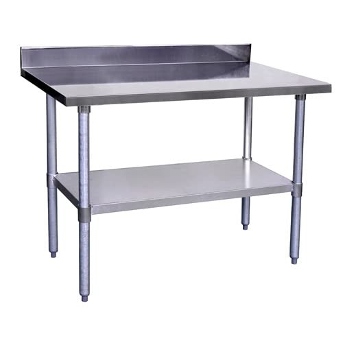 Kratos Stainless Steel Kitchen Prep Table 36″x30″ with Backsplash and