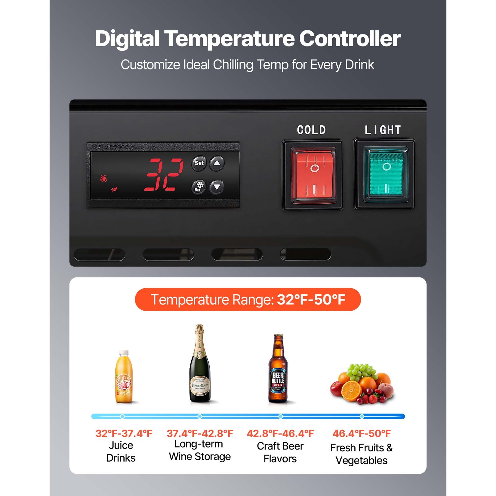 Uimoso Commercial 3-Door Beverage Cooler, 54.3 Cu.Ft Merchandiser Refrigerator