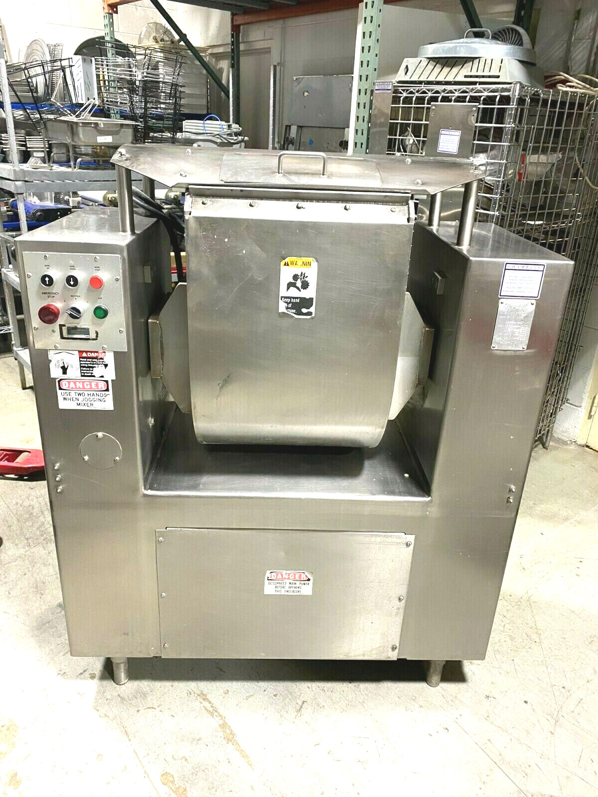 Mixers/ 80 Lbs Magna 50H-4C1 Barrel Mixer/ Jacketed Bowl For Cold or Hot Mix