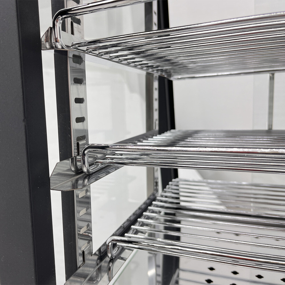 35in Commercial Food Warmer Showcase 110V Pizza Food Heating Display Cabinet New