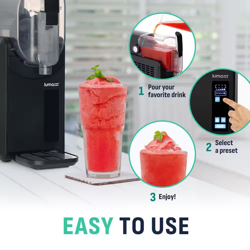 Frozen Slushie Drink Maker 88 Oz Black Frozen Beverage Machine 5 Presets