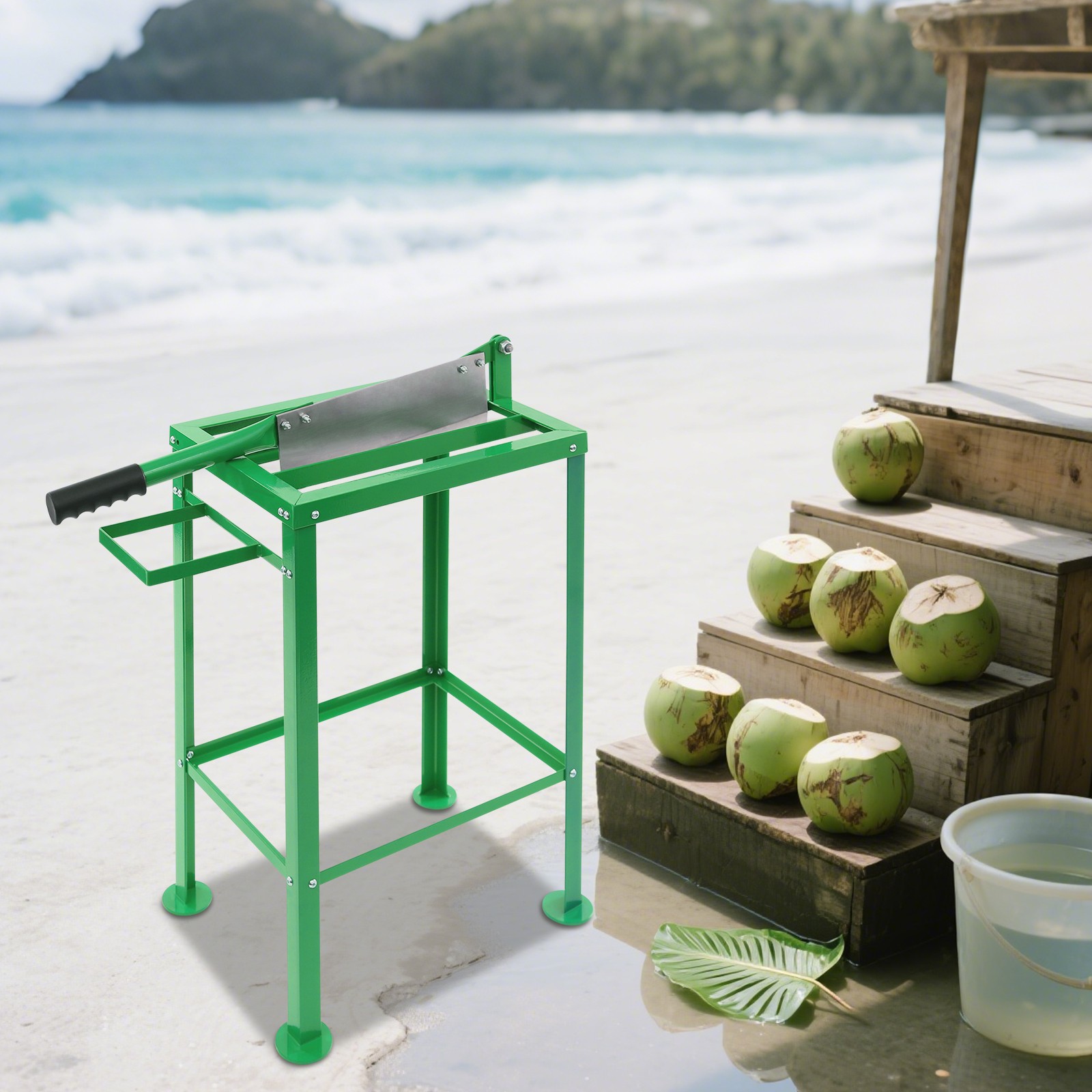Tender Coconut Cutter Manual Coconut Cutting Machine For Fruit Shop 70*33*81cm