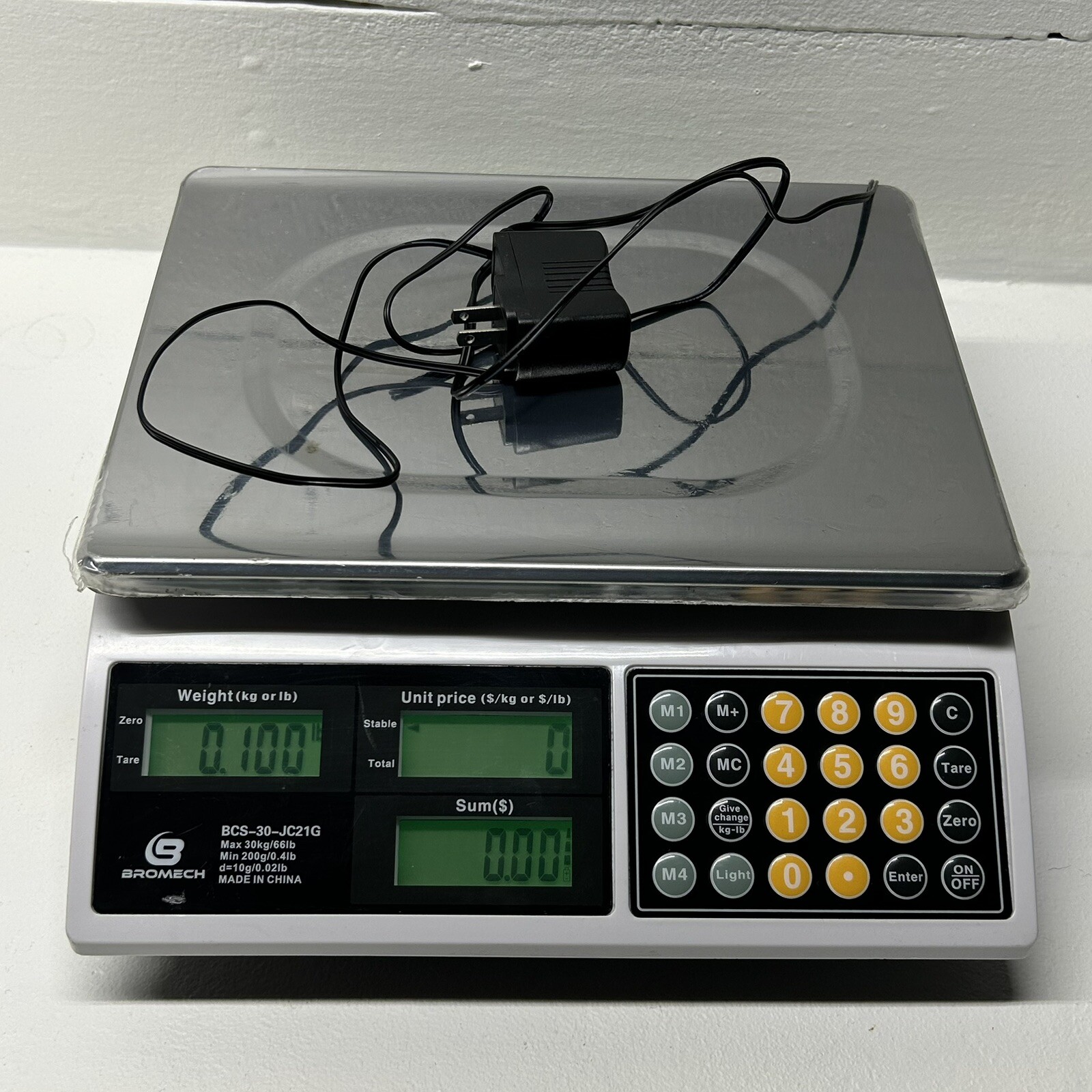 BROMECH Price Computing Scale 66lb Digital BCS-30-JC21G