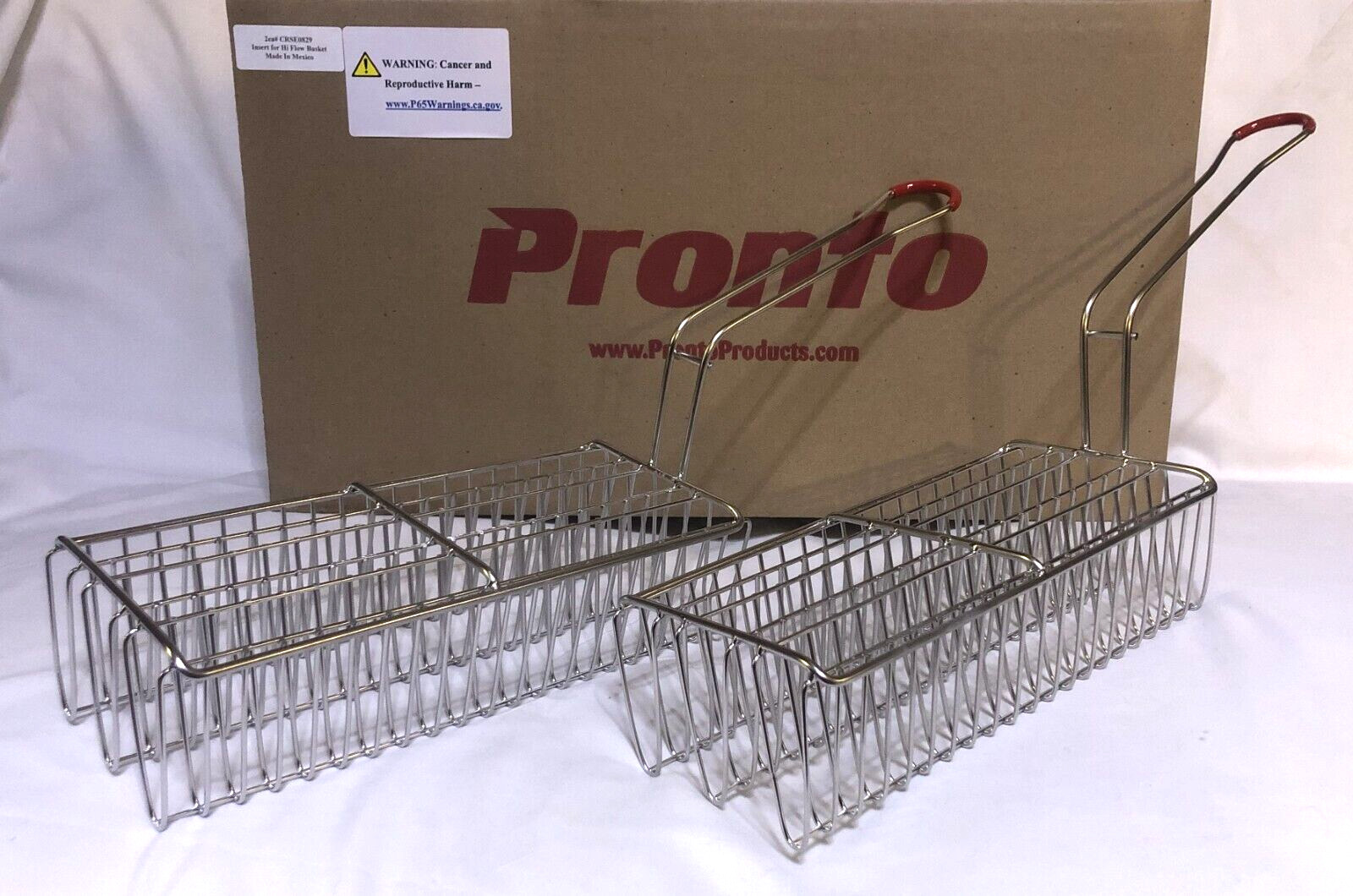 Pronto Turnover Burrito Mesh Fry Basket Steel with Nickel & Chrome Plated Finish