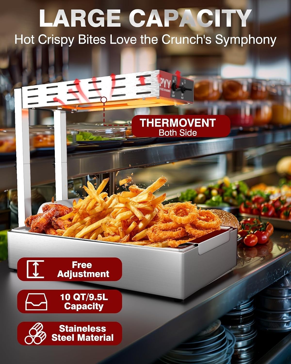 Professional French Fry Warmer – Efficient Temperature Control for Restaurants