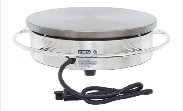 Waring 16″ Electric Crepe Maker (WSC165BX) with Spatula and Batter Spreader