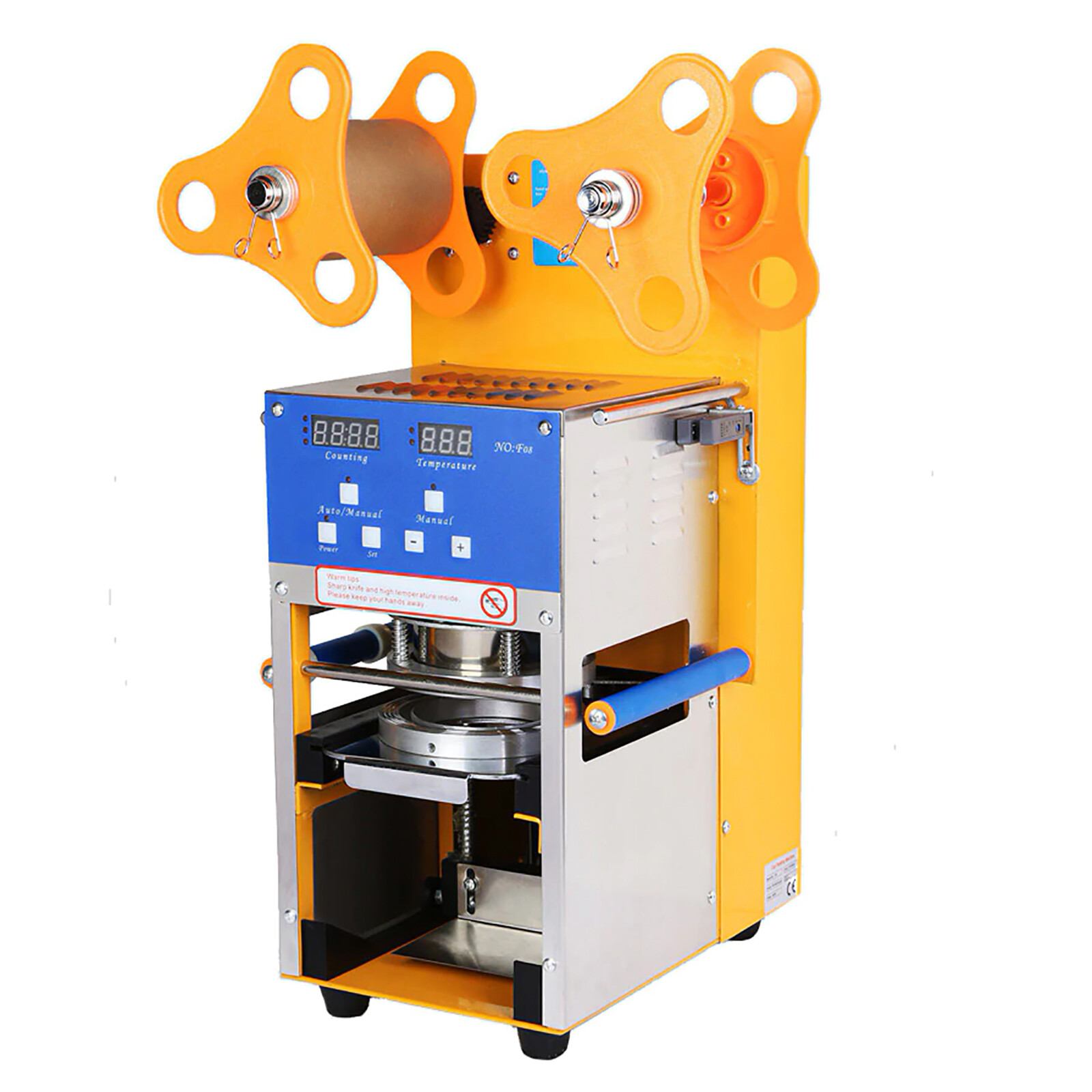 Fully Automatic Cup Sealer Sealing Machine 400-600 Cup/hr Boba Coffee Bubble Tea