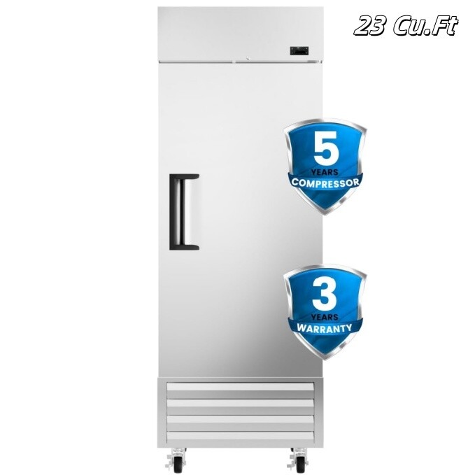 27″ Commercial Refrigerator Reach In Upright Refrigerator Single Door 23 CU.FT