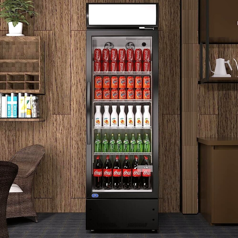 23″ 11 cu.ft Glass Door Merchandiser Refrigerator Beverage Cooler w/ Swing door