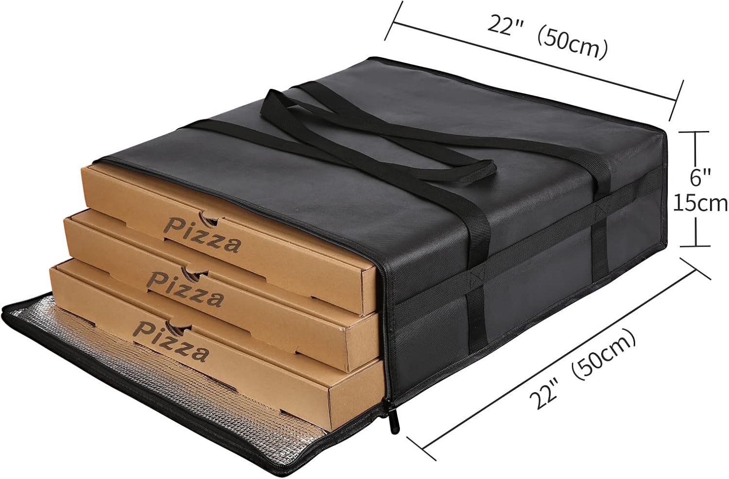High-Quality Heavy-Duty Pizza Insulated Bag – 20W x 6H x 20D for Professionals