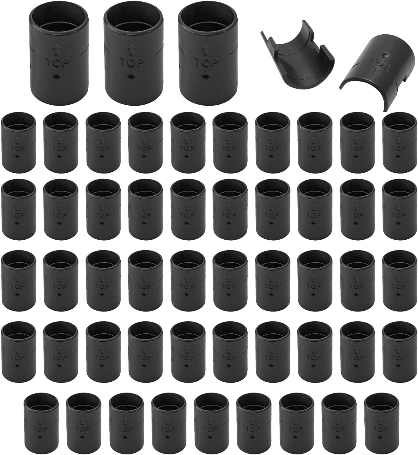 52 Pcs 1 Inch Wire Shelf Clips, Plastic Shelf Lock Clips for 1″ Post Shelving, H