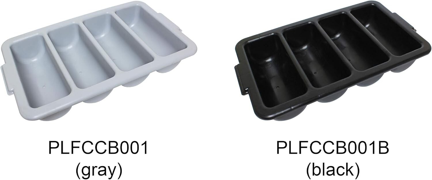 Thunder Group PLFCCB001 4-Compartment Cutlery Box, Grey