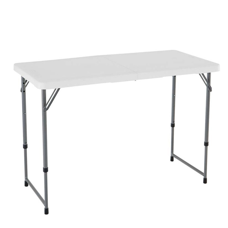 Lifetime Fold-In-Half Adjustable Folding Table 4 Foot 4428