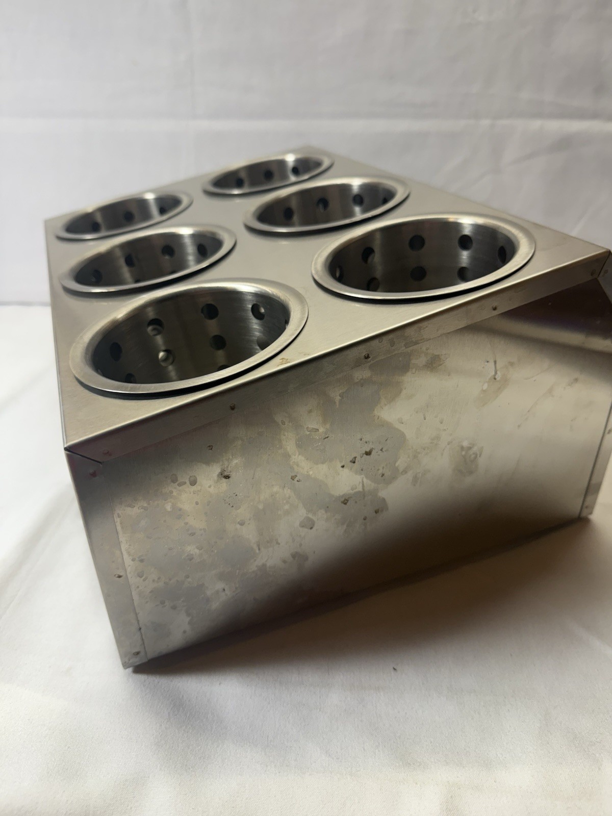 Stainless Steel Flatware Holder Commercial Silverware Organizer Storage 6 Hole