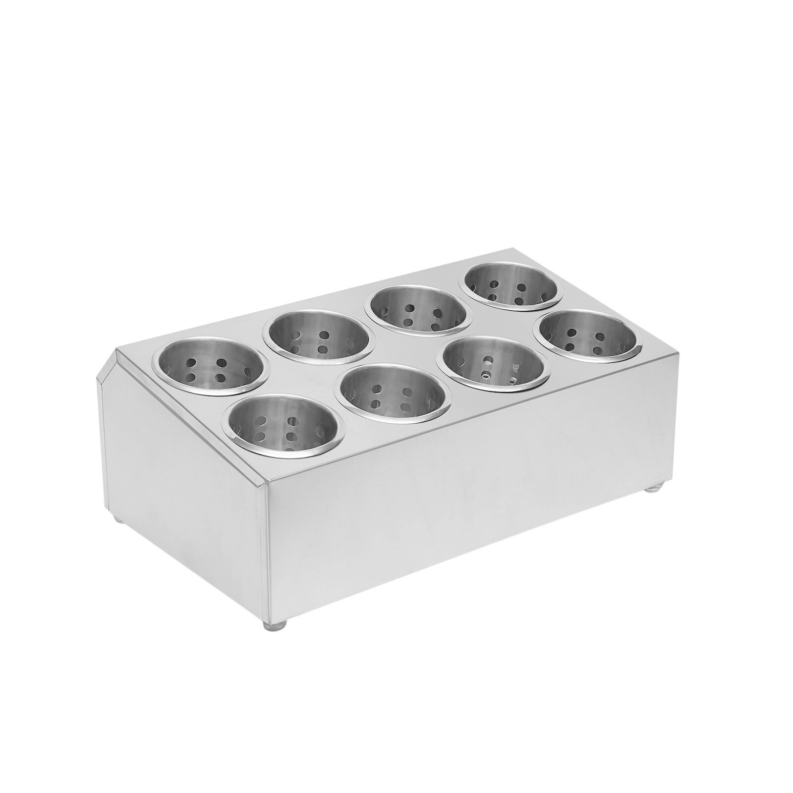 8 Hole Stainless Steel Flatware Holder Commercial Silverware Storage Organizer