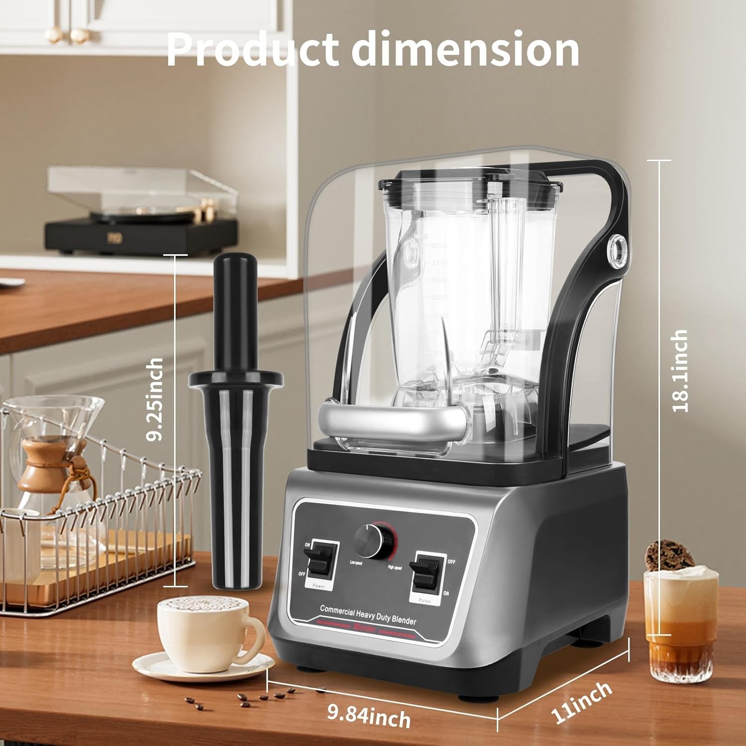 Quiet Operation 2L Blender with Automatic Cleaning – Perfect for Homes & Shops