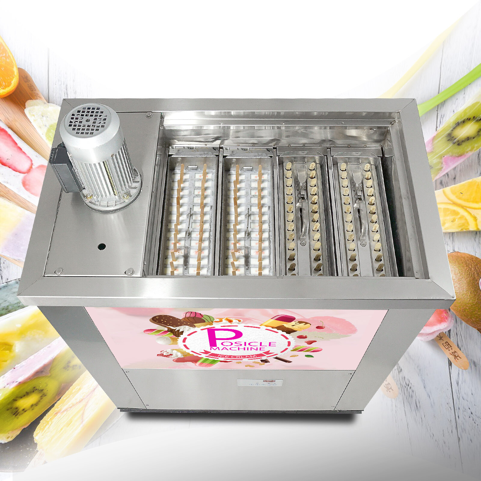 Kolice 4 Slim mold sets ice Popsicle Machine,ice Pop Machine,ice Lolly Machine