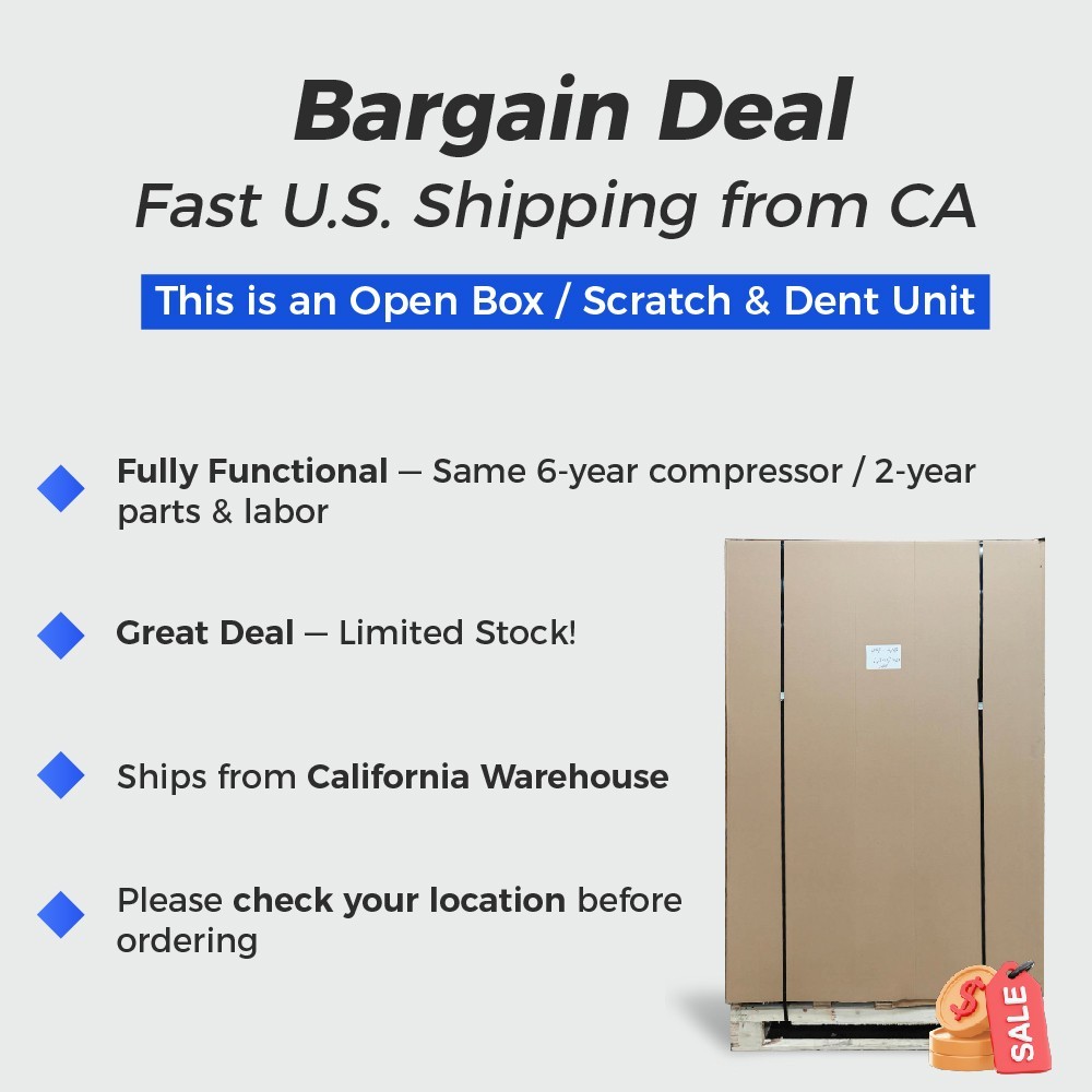 WESTLAKE 27″ Commercial Freezer 1 Door 23 Cu.ft – Brand New, Open Box
