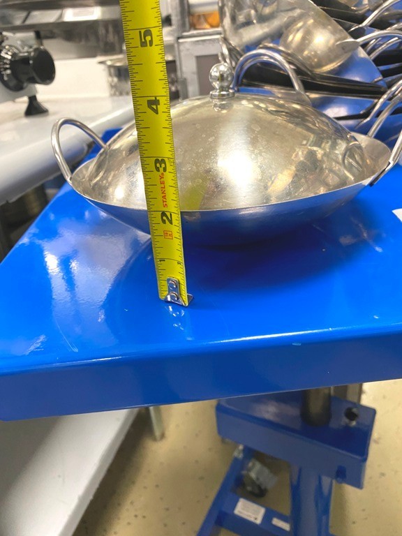 Baskets/ Pan Stainless Steel Fry Pan with Lid, 8″ Pan and 7.5″ Lid