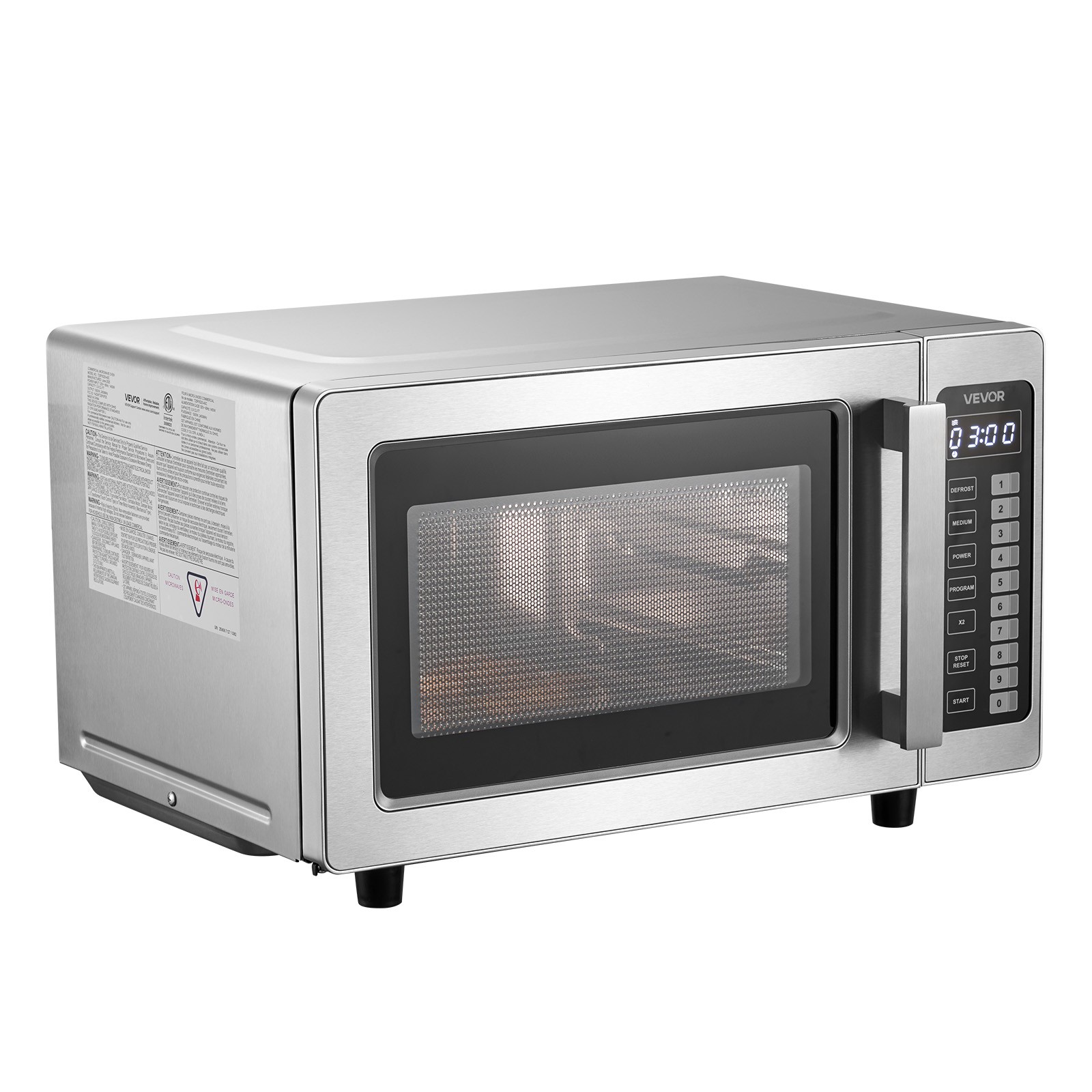 VEVOR Countertop Microwave Oven Commercial Microwave 0.9 cubic-ft 1000W Lock