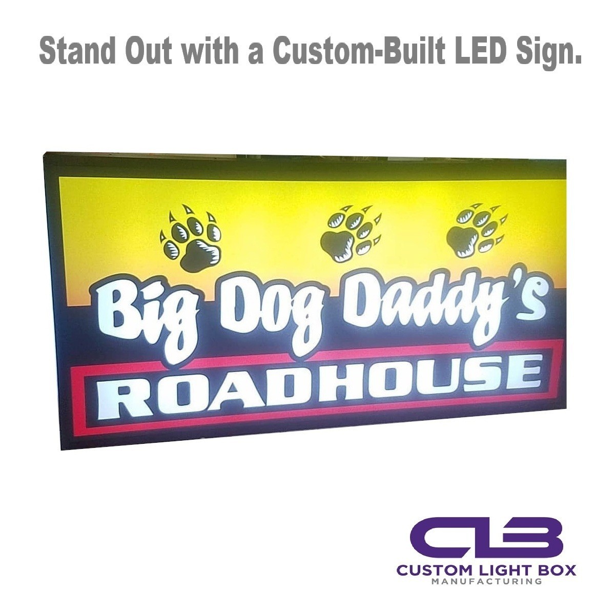 Heavy Duty Extruded Aluminum LED Lightbox Sign – Outdoor Commercial 36 x ..120»