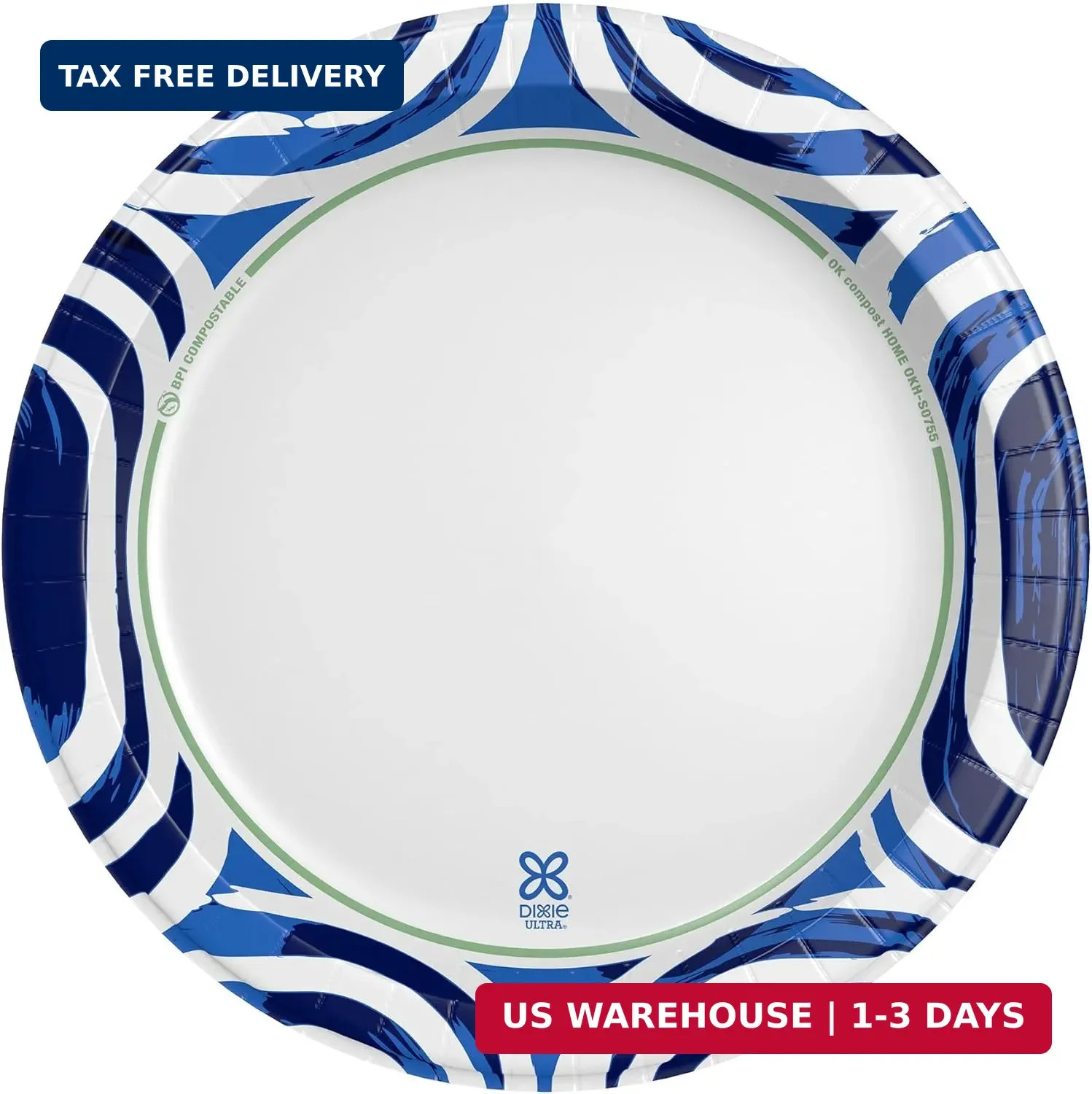Dixie Ultra, Large Paper Plates, 10 Inch, 100 Count, 3X Stronger*, Heavy Duty, M