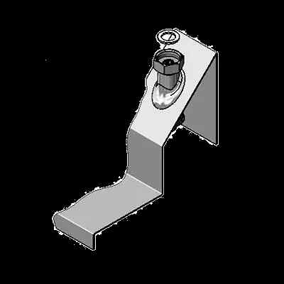 T&S Brass 00KK 45° Angle Slip Flange w/ Stainless Steel Backsplash