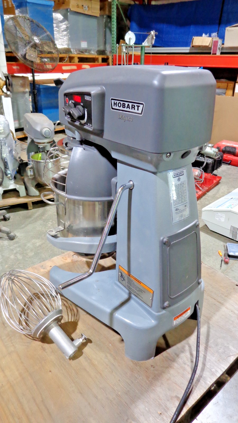 Hobart HL120 12 Quart Commercial Mixer With Bowl Guard & Two Attachments, 1/2 HP