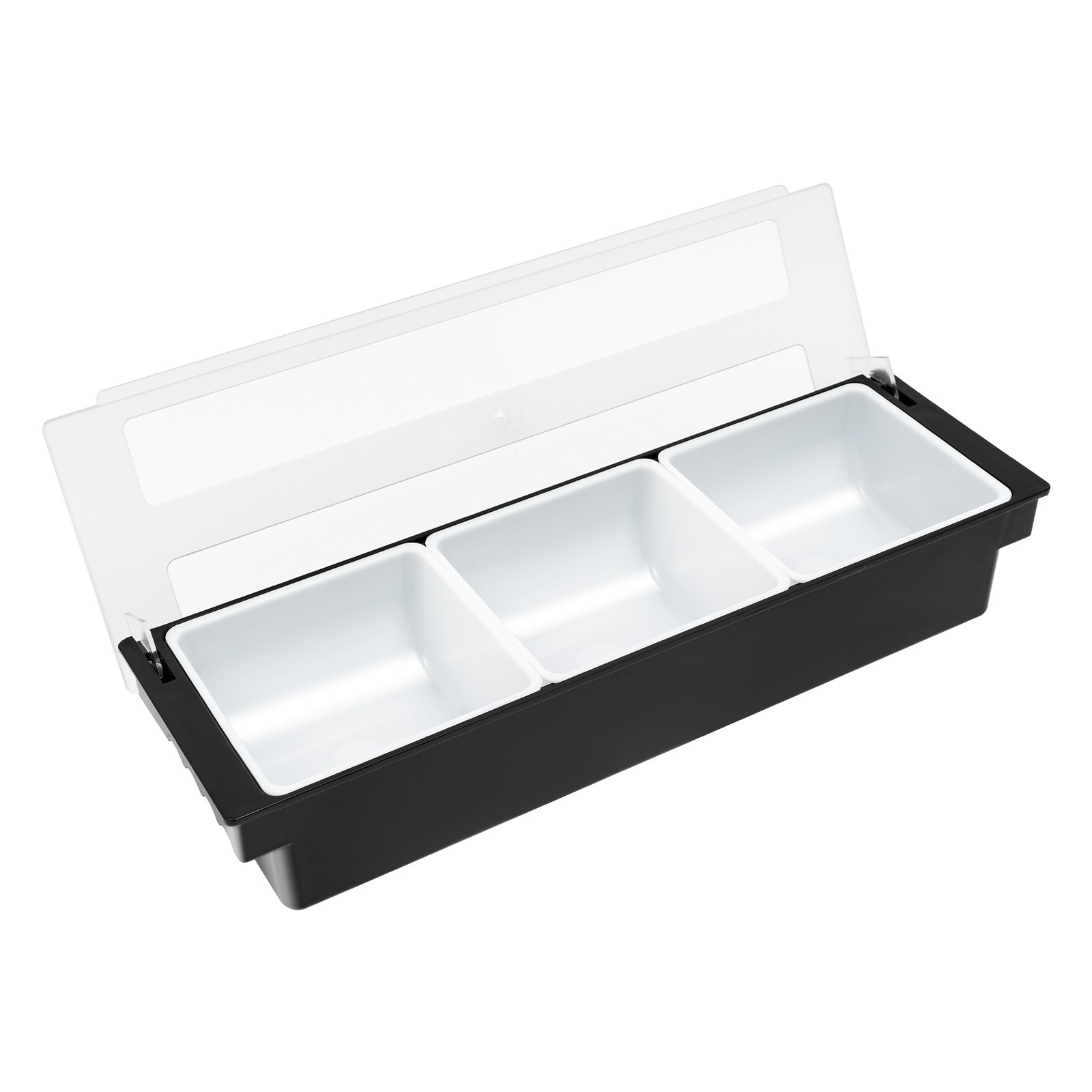 3/5 Compartments Condiment Dispenser Chilled Server Caddy Food FruitSalad Tray